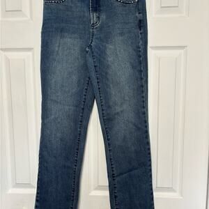 Juicy Couture Rhinestone Blue Skinny Jeans Abbot Size 5 Waist 27 Y2K